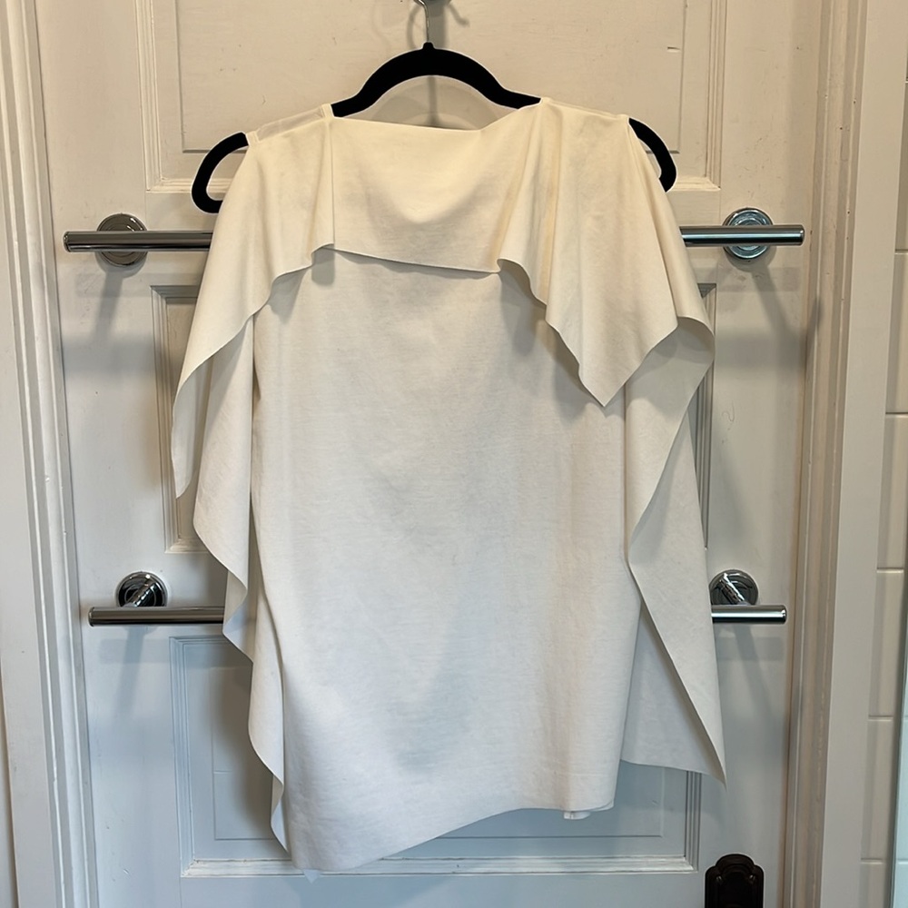 White asymmetrical drape COS top - Picture 3 of 3